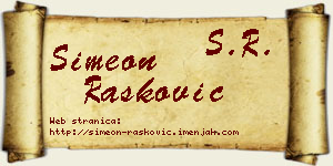 Simeon Rašković vizit kartica